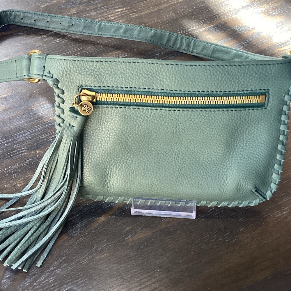 HOBO Twig Belt Bag, sage leather festival style